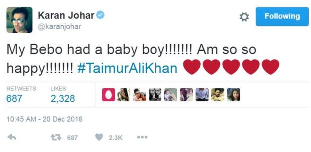 Karan Johar Message